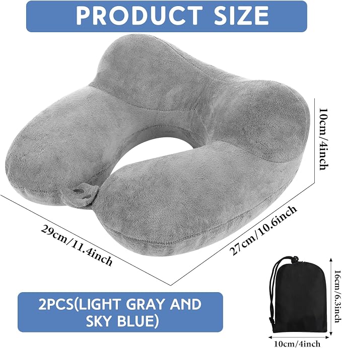 Sintuff 2 Pack Inflatable Travel Pillow - Image 2