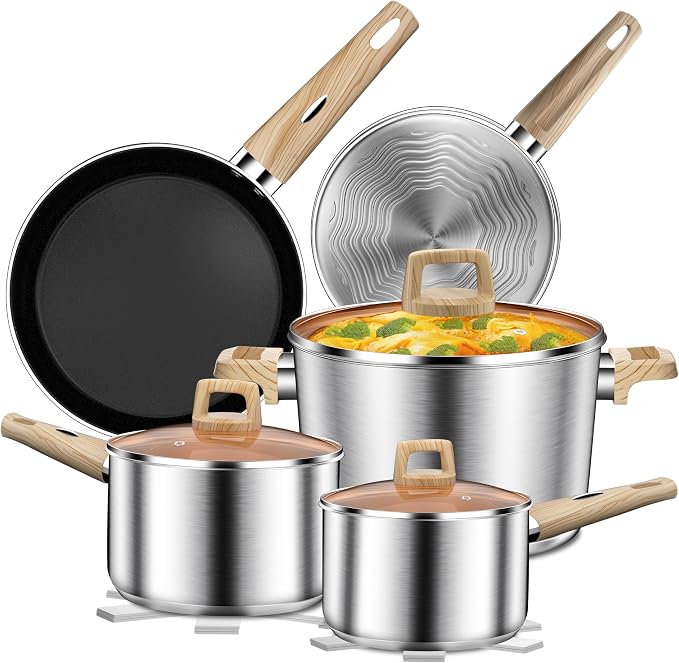 13-Piece Stainless Steel Cookware Set by STOCKPOT
