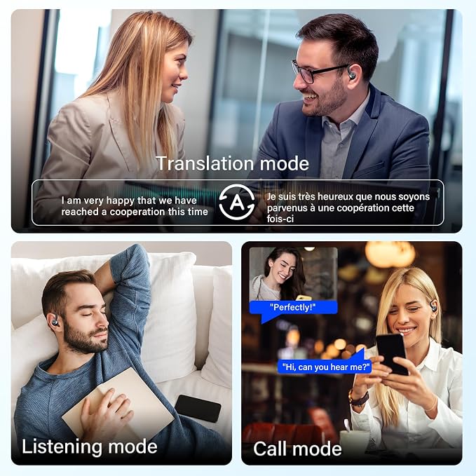 AI Translation Earbuds Real Time, 164 Language Translator Earbuds, 3-in-1 - Image 5
