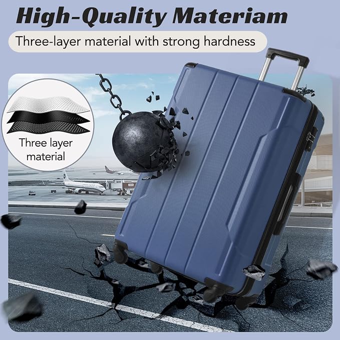 Merax Luggage Expandable Lightweight Spinner Suitcase - Image 3