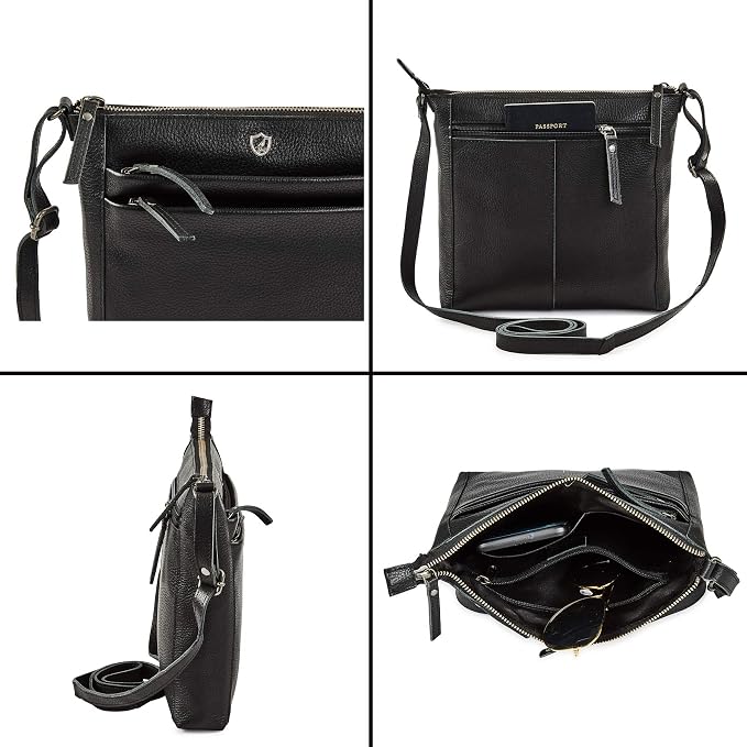 Small Soft Genuine Leather Crossbody Purse Women’s Sling Crossover Shoulder - Image 5