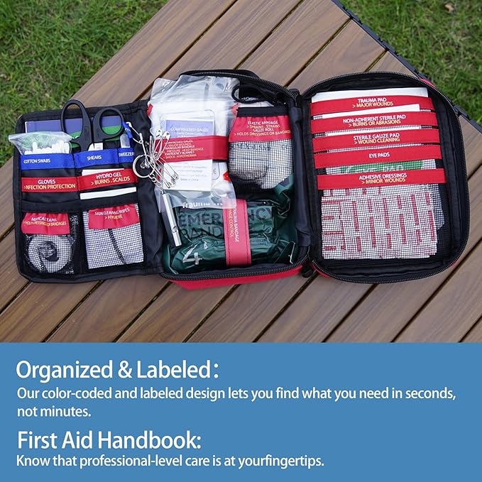 Premium First Aid Kit with Labelled Compartments, Emergency Survival Kit - Image 2