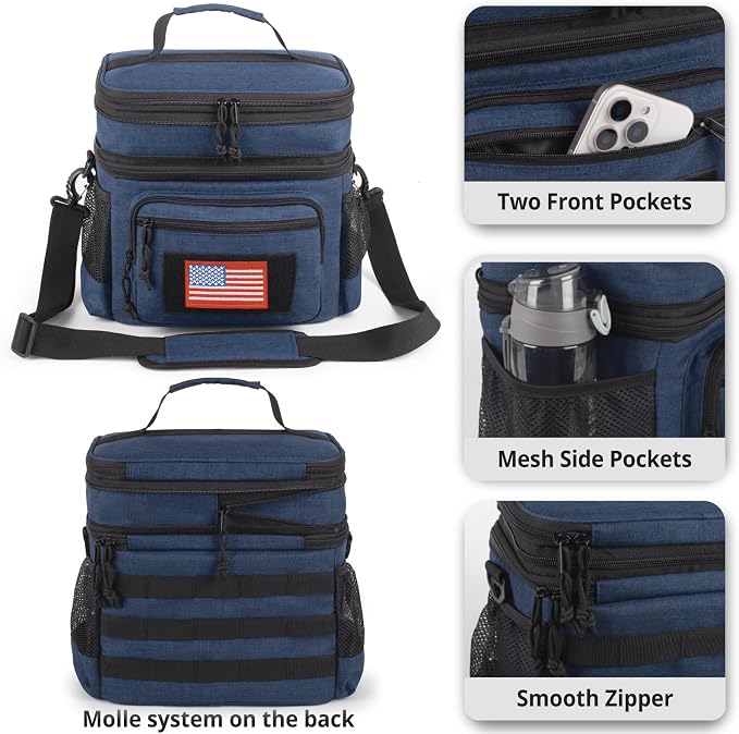 ATRIPACK Lunch Bag for Men, Double Deck Tactical Lunch Box Work - Image 6