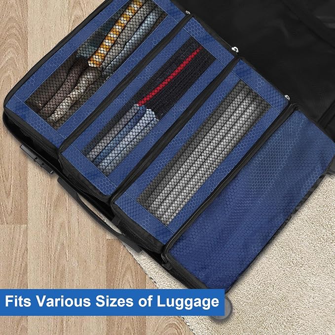 Suitcase Organizer, Travel Luggage Organizer Portable Hanging Travel Shelves - Image 2