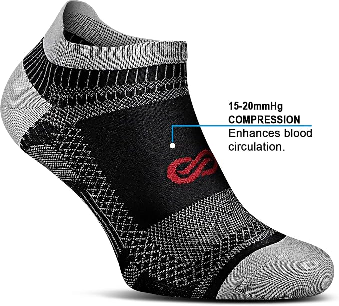 PAPLUS Ankle Compression Sock for Men and Women 2/4/6 Pairs, Low Cut - Image 2