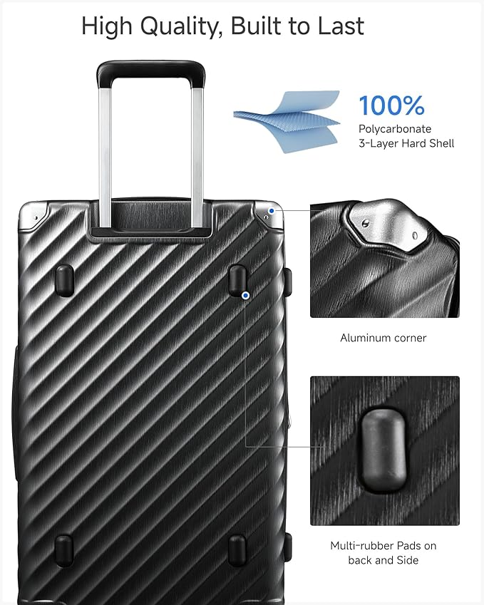 Trunk Luggage, Expandable PC Hard Shell Large Checked 28 Inch Suitcase - Image 5