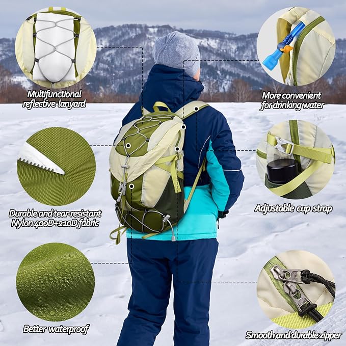 Seektop 20L Ultra Lightweight Waterproof Hiking Backpack Small Outdoor Foldable - Image 3