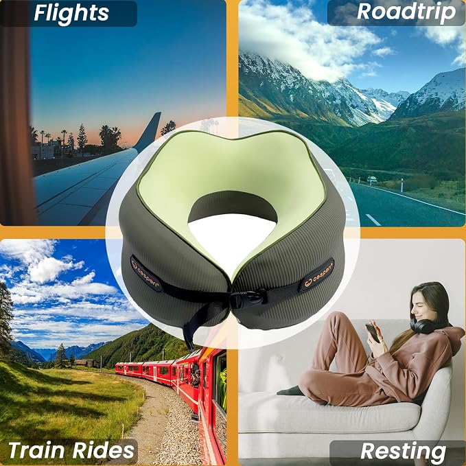 Cesperi® Travel Neck Pillow for Airplanes, Ergonomic Design, Airplane Neck - Image 6