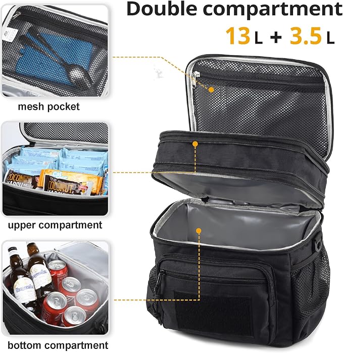 ATRIPACK Lunch Bag for Men, Double Deck Tactical Lunch Box Work - Image 5