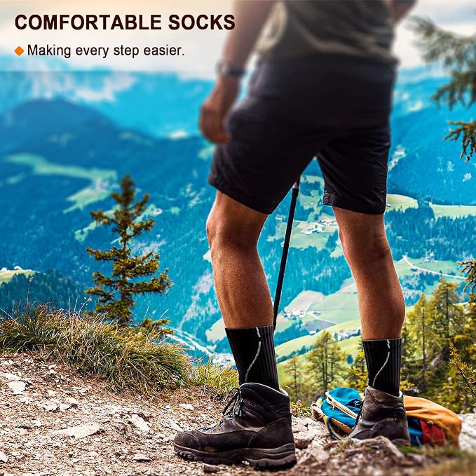 BULLIANT Compression Socks for Men 6Pairs, Athletic Crew Socks Cushioned For - Image 7