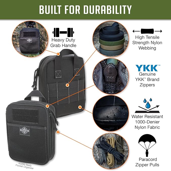 MAXPEDITION Beefy Pocket Organizer, MOLLE-Compatible, 1000D Nylon Tactical Pouch - Image 3