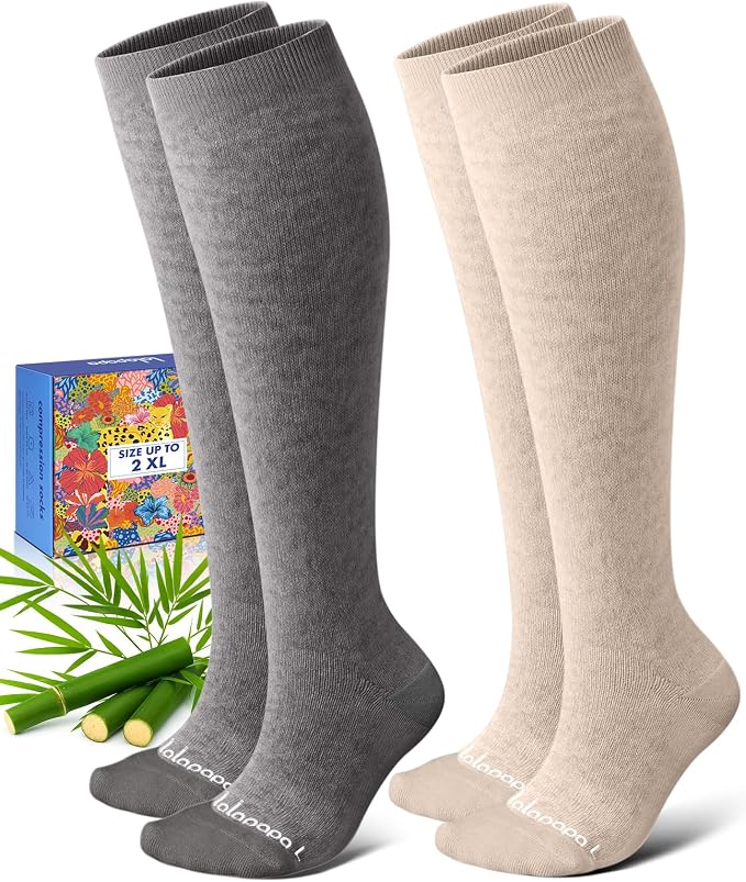 Bamboo Viscose Compression Socks by Lalapapa