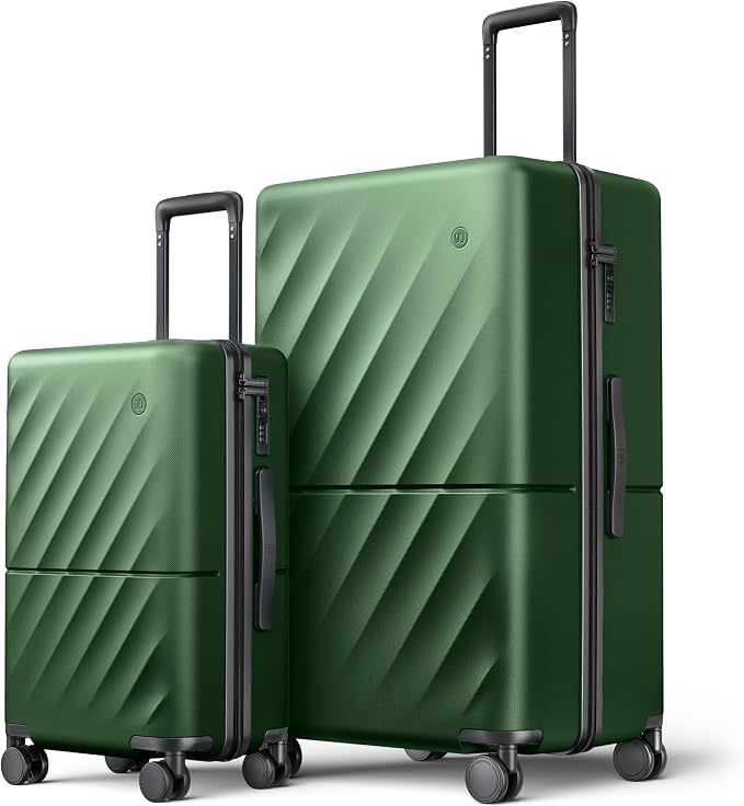Luggage Sets 2 Piece, Carry On Luggage Airline Approved, Large Checked Trunk by NINETYGO