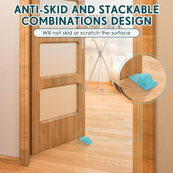 Frienda 2 Pcs Jumbo Door Stoppers Heavy Duty Door Stopper Tall up to 2inch Tall - Image 5
