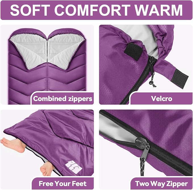 Sleeping Bags for Adults Cold Weather, Waterproof, Lightweight Camping Sleeping - Image 7