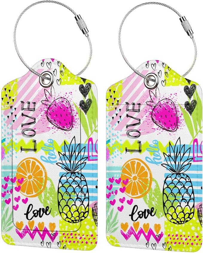 2 Pieces Funny Fruits Luggage Tags by SNAPMADE