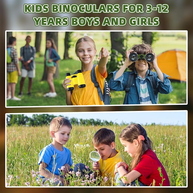 Wettarn 24 Pack Kid Mini Compact Binocular Compass Magnifying Glass Set - Image 6
