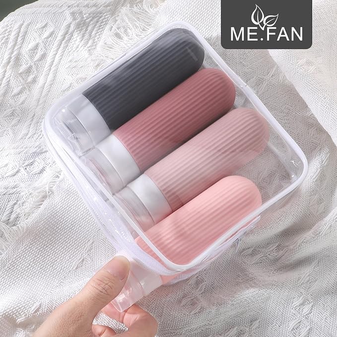 ME.FAN Travel Bottles for Toiletries, TSA Approved 3oz Silicone Journey Size - Image 2