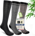 Mens Compression Socks for Men Women, 15-20 mmHg Bamboo Viscose Knee High Soft by Unknown