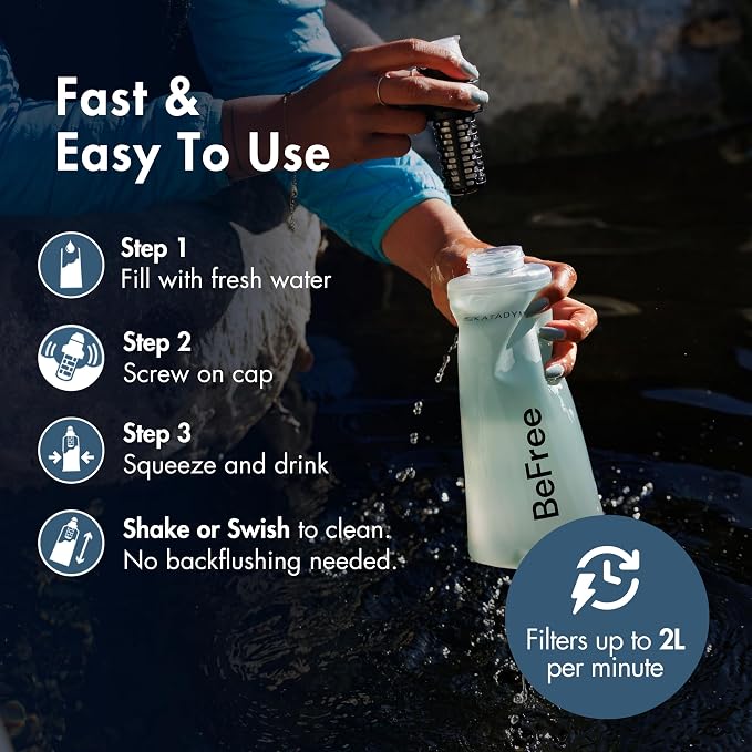 Katadyn BeFree 1.0L Ultralight Collapsible Water Filter Bottle - Image 4