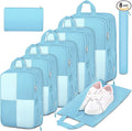8 Set Compression Packing Cubes Travel, Lightweight Expandable Travel Cubes by Attmu