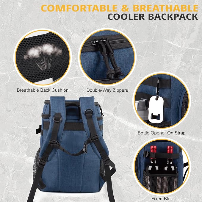 Tactical Backpack Cooler, 25L Cooler Backpack Insulated Leak-Proof, Heavy Duty - Image 6