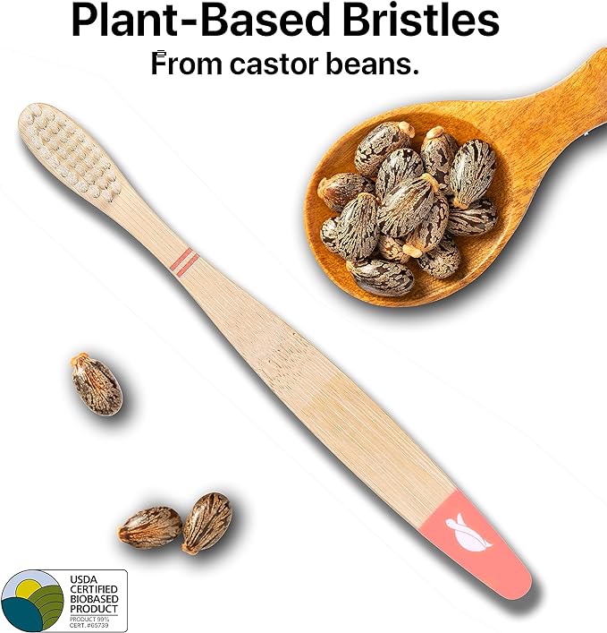Sea Turtle Plant-Based Bristles, Bamboo Toothbrushes, Soft Natural Toothbrush - Image 2