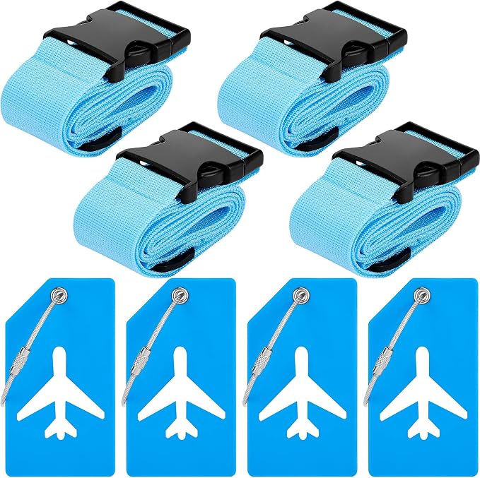 Weewooday 8 Pcs Luggage Straps Suitcase Tags Set by Weewooday