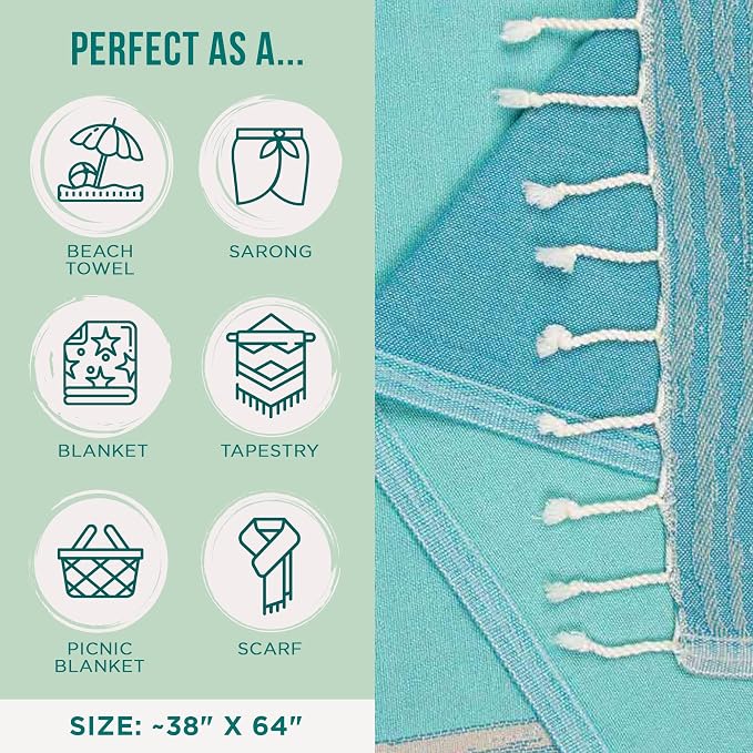 Sand Cloud Turkish Beach Towel - Image 3