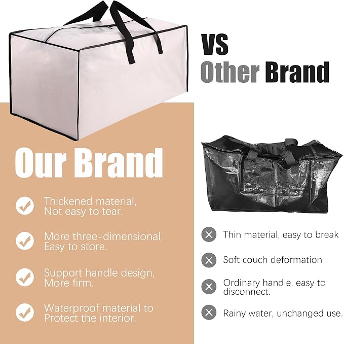 Heavy Duty Moving Bags with Backpack Straps and Strong Handles, Alternative to - Image 5