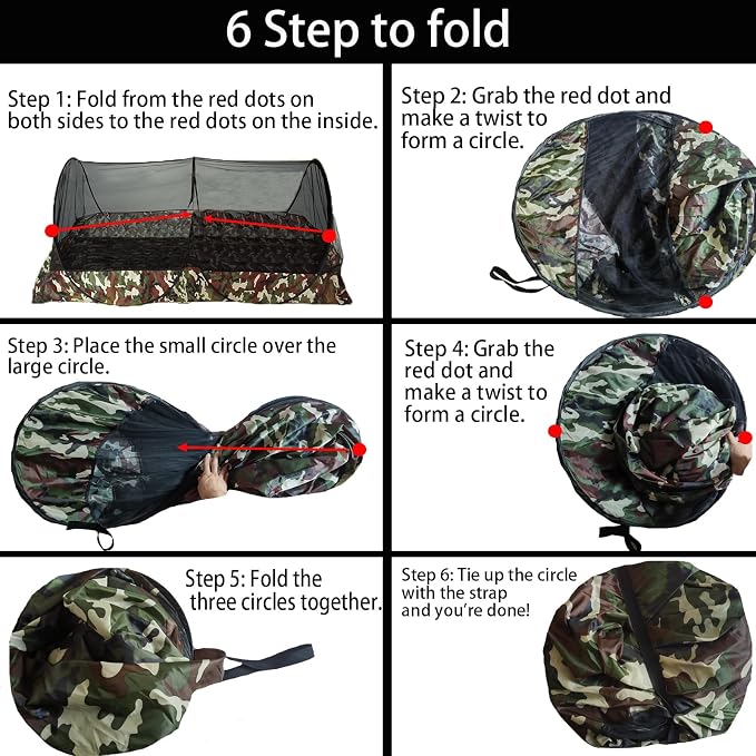 CMINGJ Portable Mosquito Net Foldable Pop-Up Travel Mosquito Net - Image 7