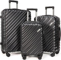 Hardshell Luggage Sets 3 Piece ABS+PC Travel Suitcase Hard Sided Luggage by MIAZIBLUGGAGEANDBAG