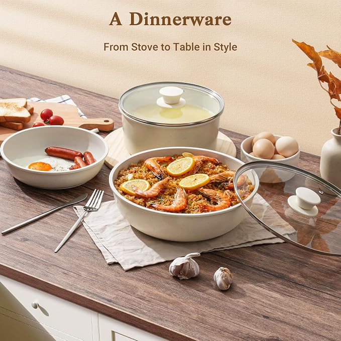 15Pcs Pots and Pans Set Non Stick, Cookware Sets - Image 7