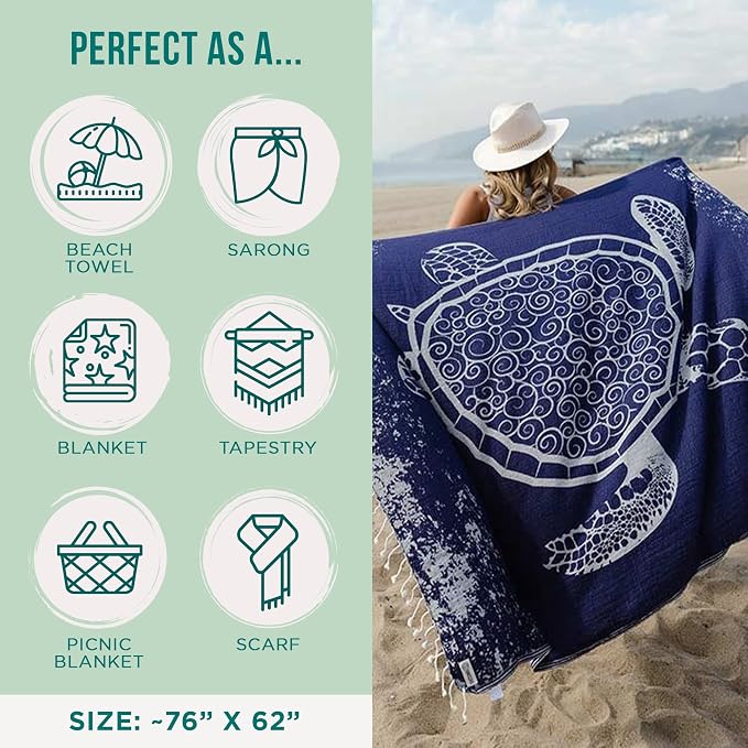 Sand Cloud Large Turkish Beach Towel - Image 3