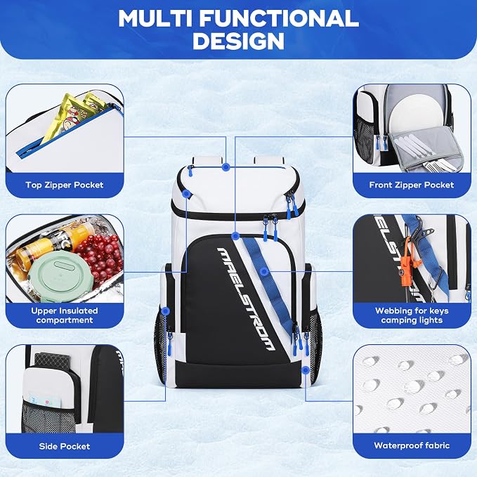 Maelstrom Backpack Cooler, 36 Can Cooler Backpack, Soft Cooler Bag Insulated - Image 5