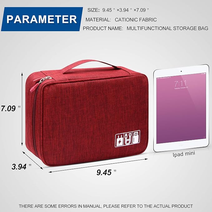VOCUS Electronics Organizer Travel Cable Organizer Bag - Image 9