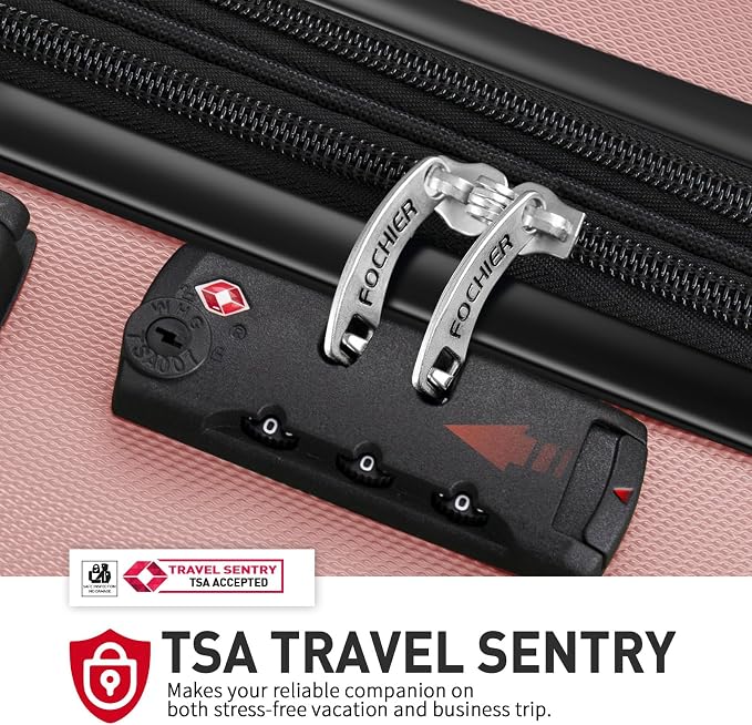 FOCHIER F Luggage Sets, Expandable 3 piece Hard Shell Luggage Set - Image 3