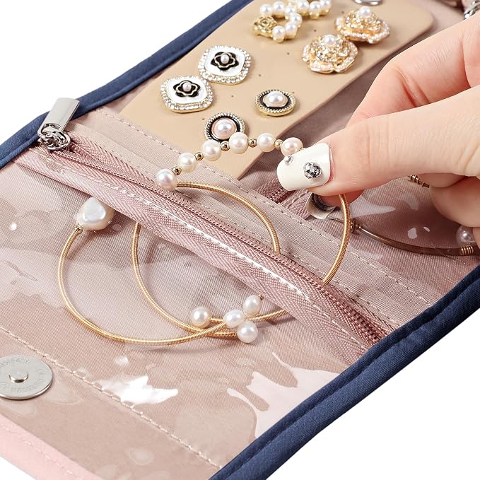 BELALIFE Travel Jewelry Case Organizer, Small Foldable Storage Roll - Image 7