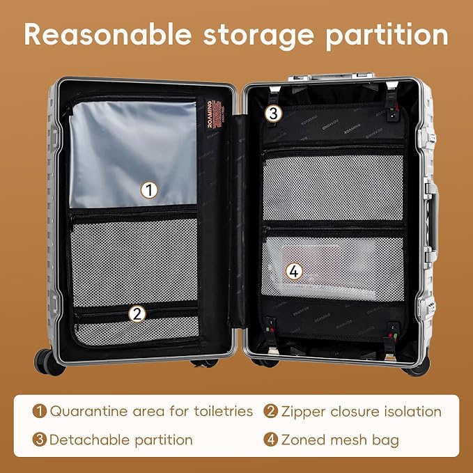 ROAMING Zipperless Luggage Airline Approved - Image 8