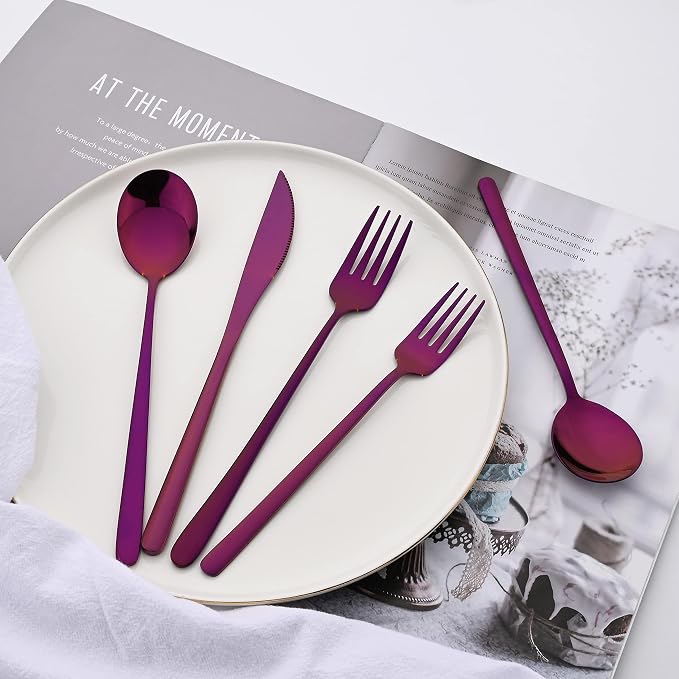 20 Pieces Silverware Set 304 Stainless Steel, Healthy & Eco-Friendly Silver - Image 2
