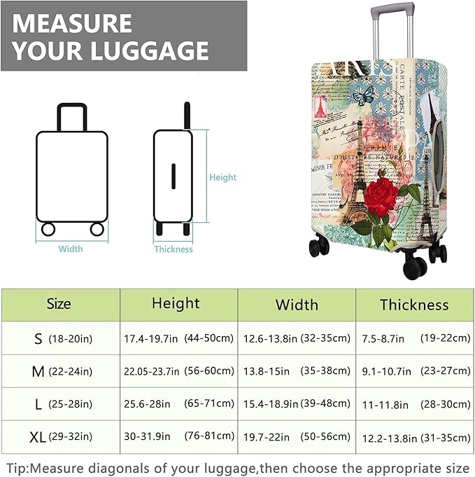Travel Luggage Cover Suitcase Protector Fits 18-32 Inch Wheel Covers - Image 6