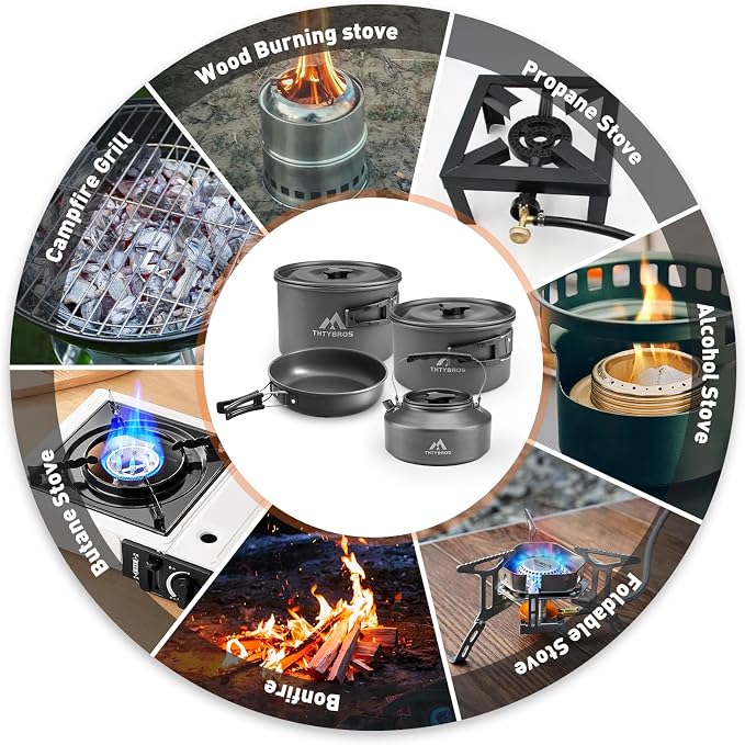 27pcs Camping Cookware Mess Kit - Image 5