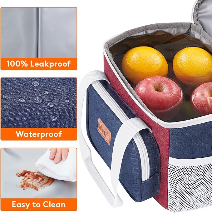 Lifewit Medium Lunch Bag Insulated Lunch Box Soft Cooler Cooling Tote - Image 4