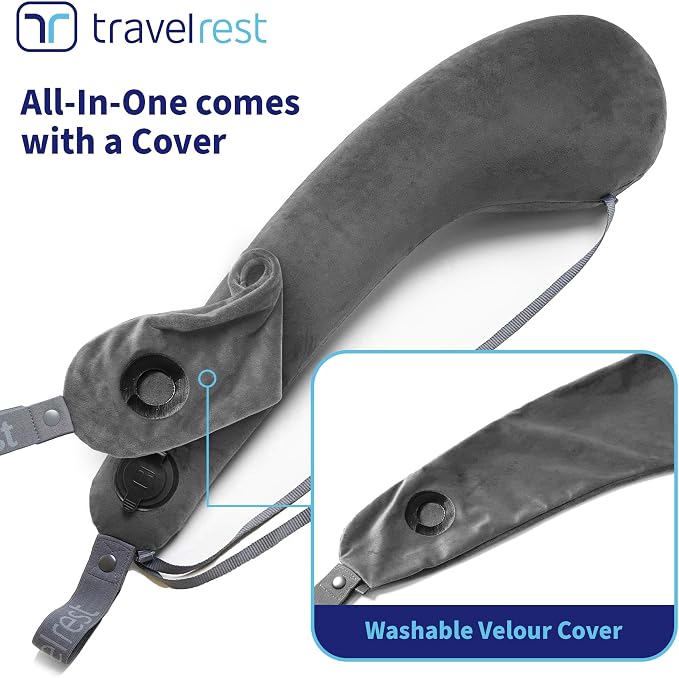 TRAVELREST All-in-One Neck & Body Pillow, Advanced Support Design, Travel - Image 2