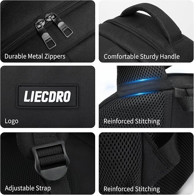 Black Backpack for Men, Backpack for School, School Backpacks for Boys Teens - Image 3