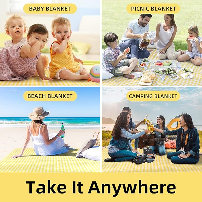 ZAZE Extra Large Picnic Blankets, Camping on Grass - Image 6