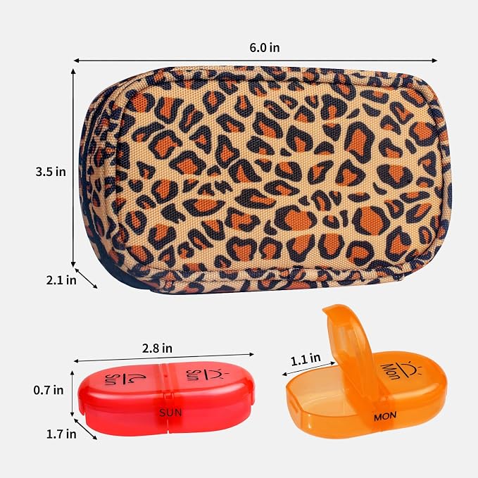 Serfeymi Weekly Travel Pill Organizer 2 Times A Day AM PM Upgraded Rainbow Pill - Image 2
