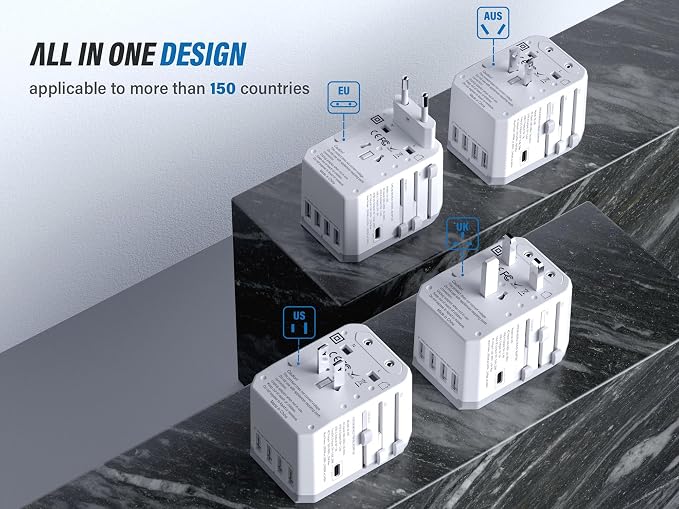 EPICKA Universal Travel Adapter, European Travel Plug Adapter - Image 3