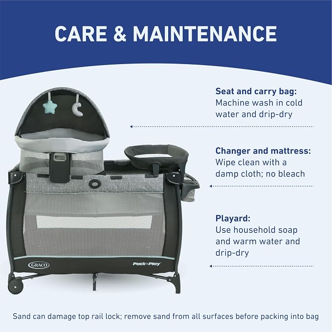 Graco Pack ’n Play Travel Dome LX Playard – Raised Portable Bassinet, UV‑50 - Image 8