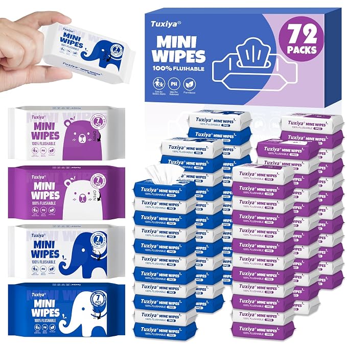 72 PackTravel Flushable Wipes by Unknown